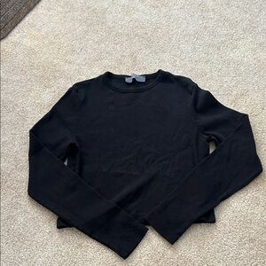 Primark Black Long Sleeve Crop Top